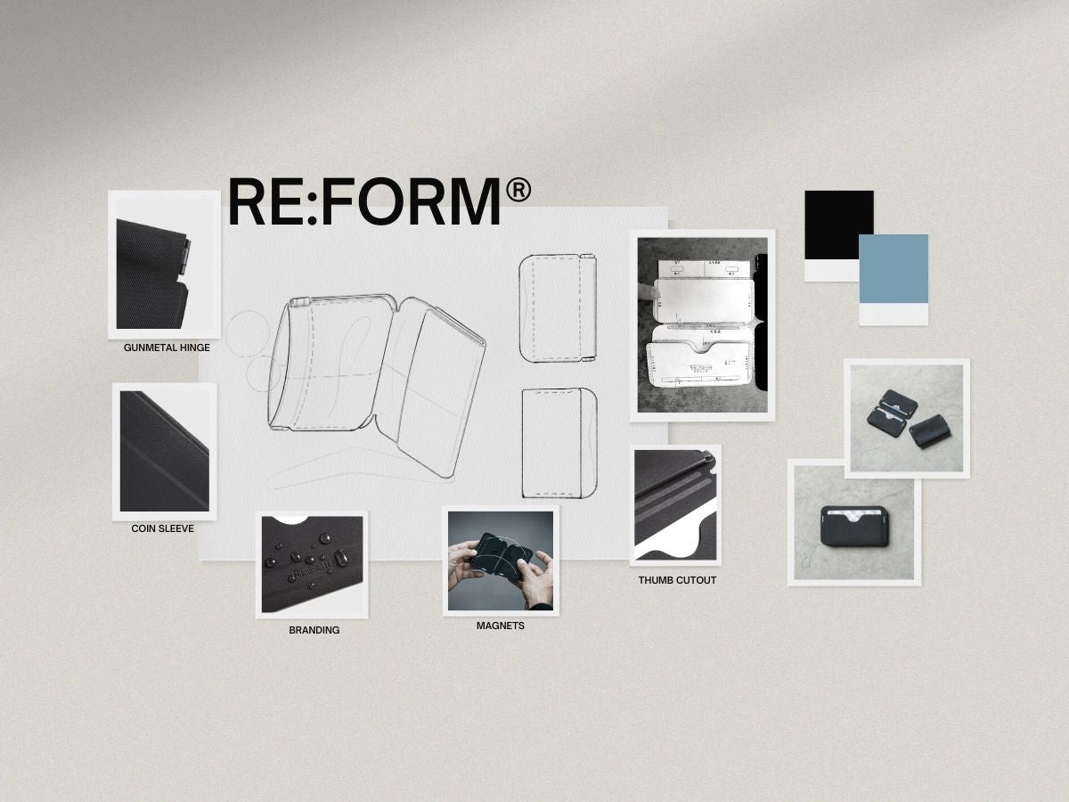 RE:FORM Coin Sleeve and Card Holder feature Magnetic Closure, Welded Seams, Sturdy Material and Minimalist Design