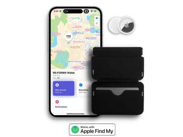 RE:FORM RE:01 Coin Pocket offers Space for an AirTag and Can Be Tracked With Apples Find My Function.